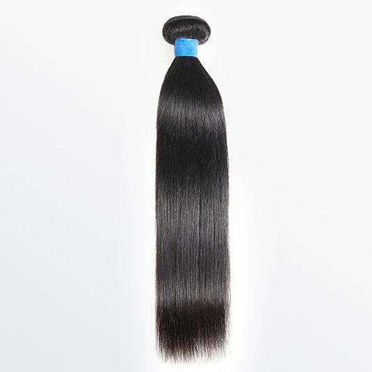 10-36 Inch Straight Virgin Brazilian Hair #1B Natural Black