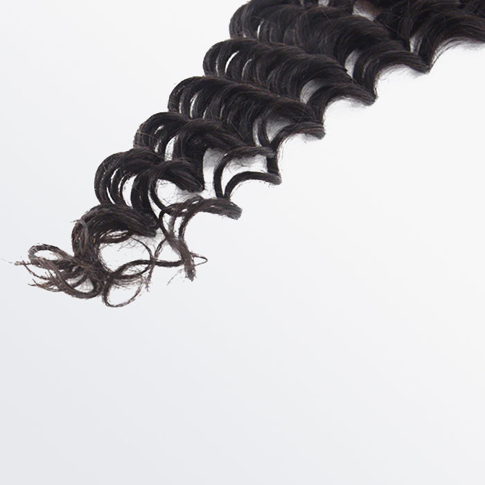 12-20 Inch 4" x 4" Deep Wavy Free Parted Lace Closure #1B Natural Black